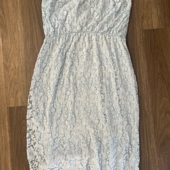 Nicole Michelle Maternity Elegant Lace Dress Light Blue*PERFECT FOR BABY SHOWER - Picture 4 of 6